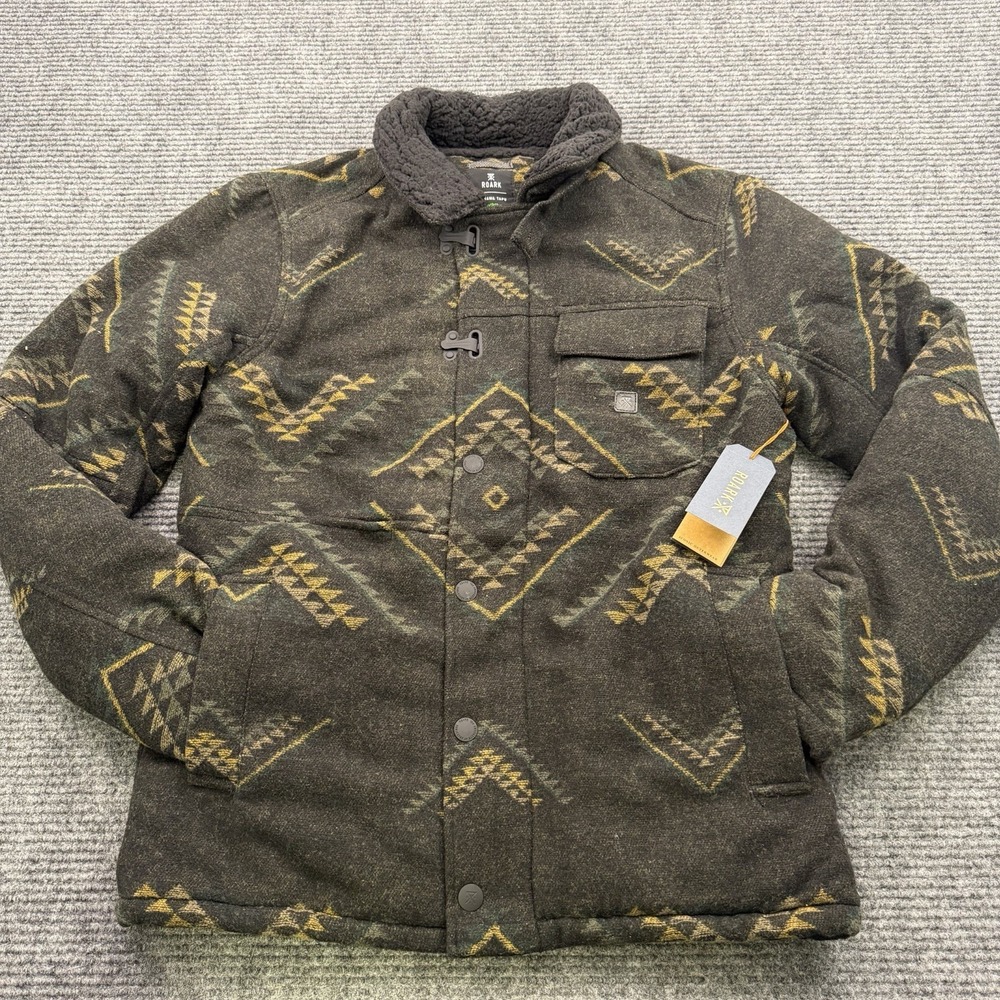 Roark X Manawa Tapu Axeman Wool Blend Aztec Style Lined Jacket Men's Small - NWT
